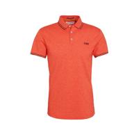 No Excess gemêleerde slim fit polo 192 papaya - thumbnail