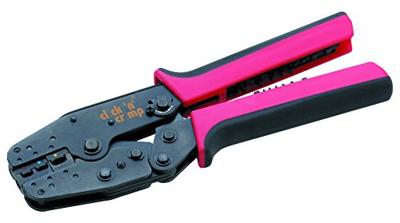 Cimco click n crimp 106002 Perstangset 5-delig Geïsoleerde kabelschoenen, Open platte stekkerhulzen, Platte stekkers