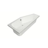 Ruimtebesparend bad Xenz Lagoon compact | Rechts | 170x75 cm | Incl.Badafvoer | Met overloop | Acryl | Mat wit - thumbnail