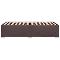 Bedframe zonder matras 90x190 cm stof donkerbruin - thumbnail