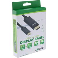 Kabel inline usb-c hdmi 3.1 2.0 4k m/m 2 m zwart - thumbnail