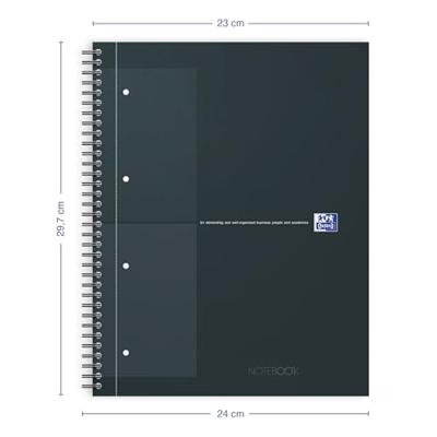 Spiraalblok Oxford International Notebook A4+ ruit 5X5mm zwart | 5 stuks Spiraalblok Oxford International Notebook A4+ ruit 5X5mm zwart | 5 stuks