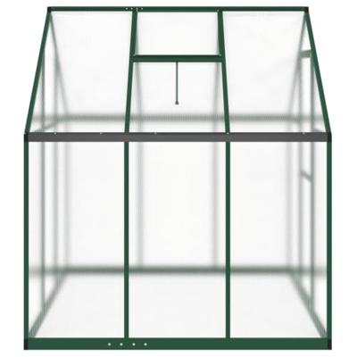 VidaXL Tuinkas met basisframe 169x169x195 cm aluminium groen