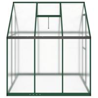 VidaXL Tuinkas met basisframe 169x169x195 cm aluminium groen - thumbnail