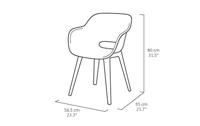 Keter Akola Tuinstoelen - 2 stuks -56.5x55x80cm - Taupe - thumbnail