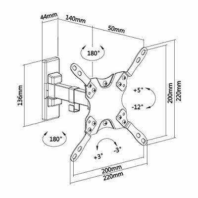 Muurbeugel Aisens WT42TSLE-009