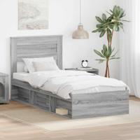 Bedframe Grijs Sonoma 75 x 190 cm Massief grenenhout - thumbnail