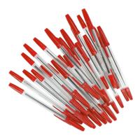 Balpen met Dop Rood, 50st. - thumbnail