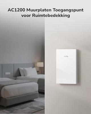 Cudy AP1300 Muur WiFi 5 AC1200 Draadloze Gigabit Toegangspunt, Ondersteuning AC-Controller, MU-MIMO, PoE Aangedreven, Cudy App Control of Webconfiguratie