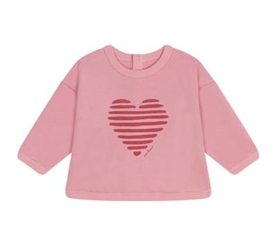 PETIT BATEAU katoenen baby sweat rozen