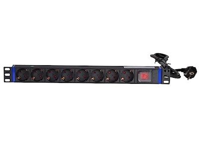 DSIT 19 inch 8 voudige stekkerdoos met schakelaar