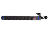 DSIT 19 inch 8 voudige stekkerdoos met schakelaar - thumbnail