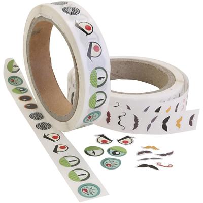 Creativ Company Sticker ogen, ogen/snor, d 17 mm, 2000 stuk/ 1 doos