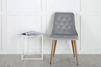 Nohr Eetkamerstoel 'Damar' Velvet, kleur Grijs - thumbnail