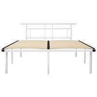vidaXL Bedframe metaal wit 160x200 cm - thumbnail