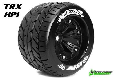 Louise MT-ROCKET Medium banden op zwarte velgen voor 1/8 MT - 0 offset