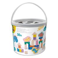 SES houten bouwblokken dino's, 50st. - thumbnail