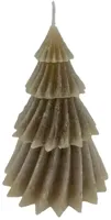 Home Society kaars kerstboom windy 8x11cm taupe 1 stuks - thumbnail
