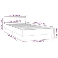 Bedframe met hoofdeinde zonder matras 90x190 cm fluweel roze - thumbnail