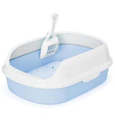 Nobleza Kattenbak met schepje - Open - Maat L - 55x39x19 cm - Lichtblauw