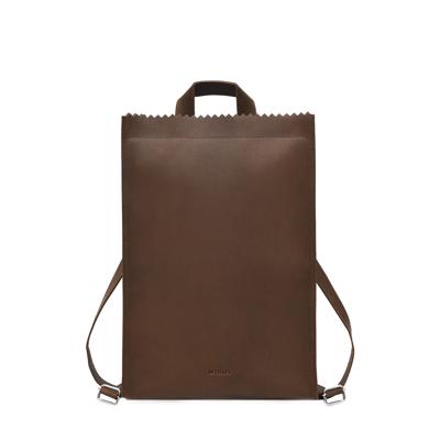 MYOMY leren rugzak My Paper Bag bruin MYOMY leren rugzak My Paper Bag bruin