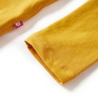 Kindershirt met lange mouwen dierenprint 92 donker okerkleurig - thumbnail