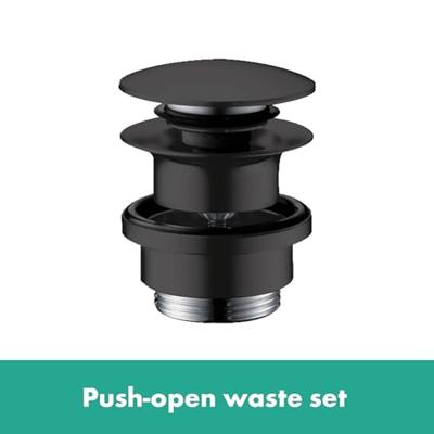 Wastafelkraan Finoris HansGrohe 230 2 Jets Met Uittrekbare Vuistdouche Met PushOpen Mat Zwart