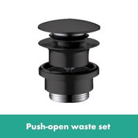 Hansgrohe Wastafelkraan Finoris 230 2 Jets Met Uittrekbare Vuistdouche Met PushOpen Mat Zwart - thumbnail