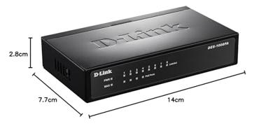 SCHAKELAAR D-LINK DES-1008PA SCHAKELAAR METAAL