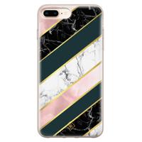 iPhone 8 Plus/7 Plus siliconen hoesje - Marble stripes - thumbnail