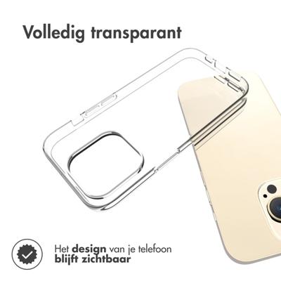 Accezz Clear Backcover iPhone 15 Pro Telefoonhoesje Transparant