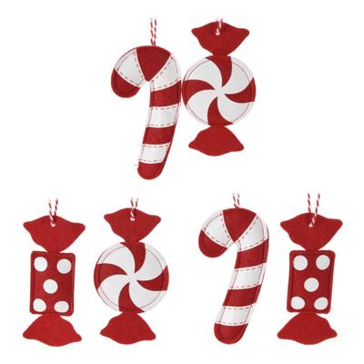 Kersthangers Vilt Snoep, Set van 12