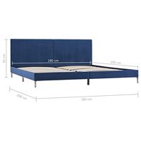 Bedframe stof blauw 180x200 cm - thumbnail