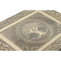 Doos-Juwelenkistje Home ESPRIT Wit Champagne Hout Aluminium 27,5 x 20 x 5,4 cm - thumbnail