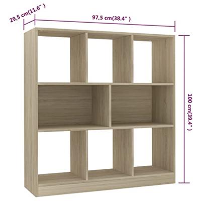 Boekenkast 97,5x29,5x100 cm spaanplaat sonoma eikenkleur