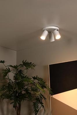 Lucide PUNCH - Plafondspot - Ø 21 cm - 3xGU10 - Wit