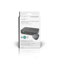 HDMI-Converter | 1x USB-C / 2x HDMI Input | 1x HDMI Output | 1-weg | 4K@60Hz | 18 Gbps | ABS | Antraciet - thumbnail