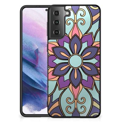 Samsung Galaxy S21 Plus Bloemen Hoesje Purple Flower