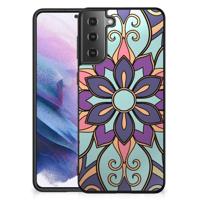 Samsung Galaxy S21 Plus Bloemen Hoesje Purple Flower - thumbnail