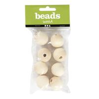 Creativ Company Houten kralen ø 25mm, 8st. - thumbnail