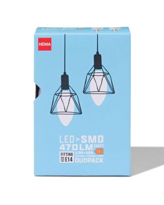 HEMA Led kaars smd E14 4.9W 470lm - 2 stuks