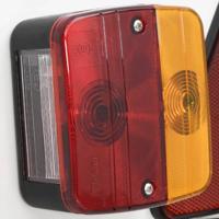 VidaXL Aanhangerverlichting klassiek peertje 12 v 115x7x14 cm rood - thumbnail