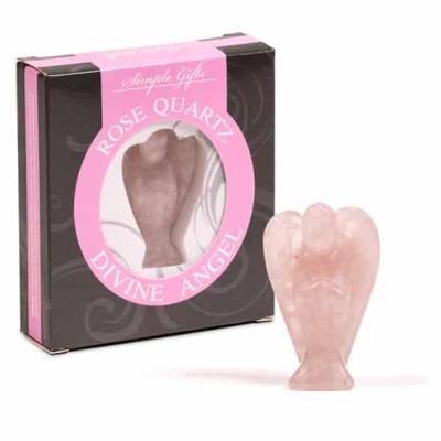 Edelsteen Engel Roze Kwarts in Cadeauverpakking (50 mm) Edelsteen Engel Roze Kwarts in Cadeauverpakking (50 mm)