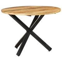 Eettafel rond 100x100x75 cm ruw mangohout - thumbnail