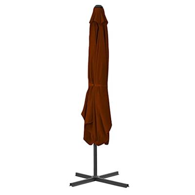 VidaXL Parasol met stalen paal 250x250x230 cm terracottakleurig