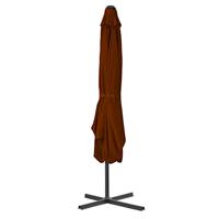 VidaXL Parasol met stalen paal 250x250x230 cm terracottakleurig - thumbnail