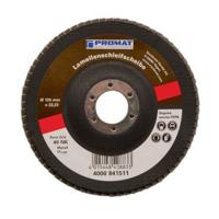 Promat/Tecwerk Lamellenslijpschijf | d. 125 mm korreling 120 conisch | staal/hout normale korund - 4000841514 - thumbnail