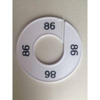 Maatring 9cm wit/zwart 86 - thumbnail