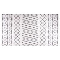 VidaXL Vloerkleed wasbaar anti-slip 190x300 cm zwart en wit - thumbnail