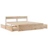 Bedframe zonder matras massief grenenhout 200x200 cm - thumbnail